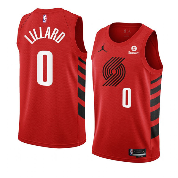 Portland Trail Blazers #0 Damian Lillard 2022-23 Red Statement Edition Swingman Stitched Jersey - Zenithce