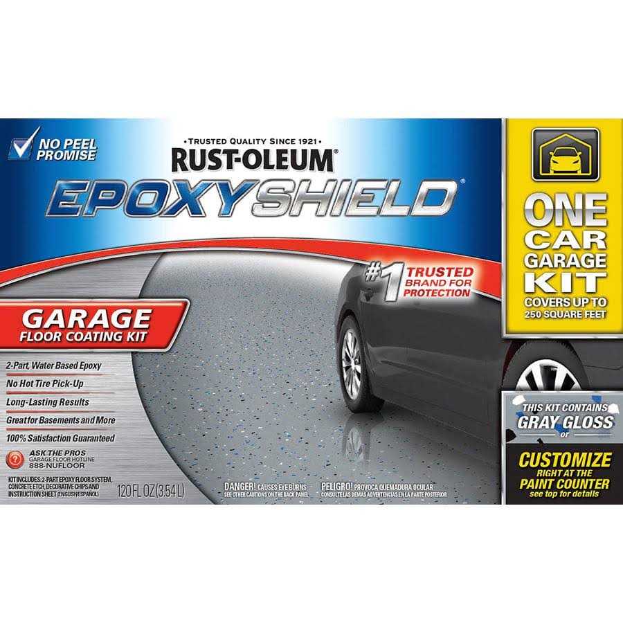 Rust-Oleum Epoxyshield 2-Part Gloss Garage Floor Epoxy Kit - Zenithce