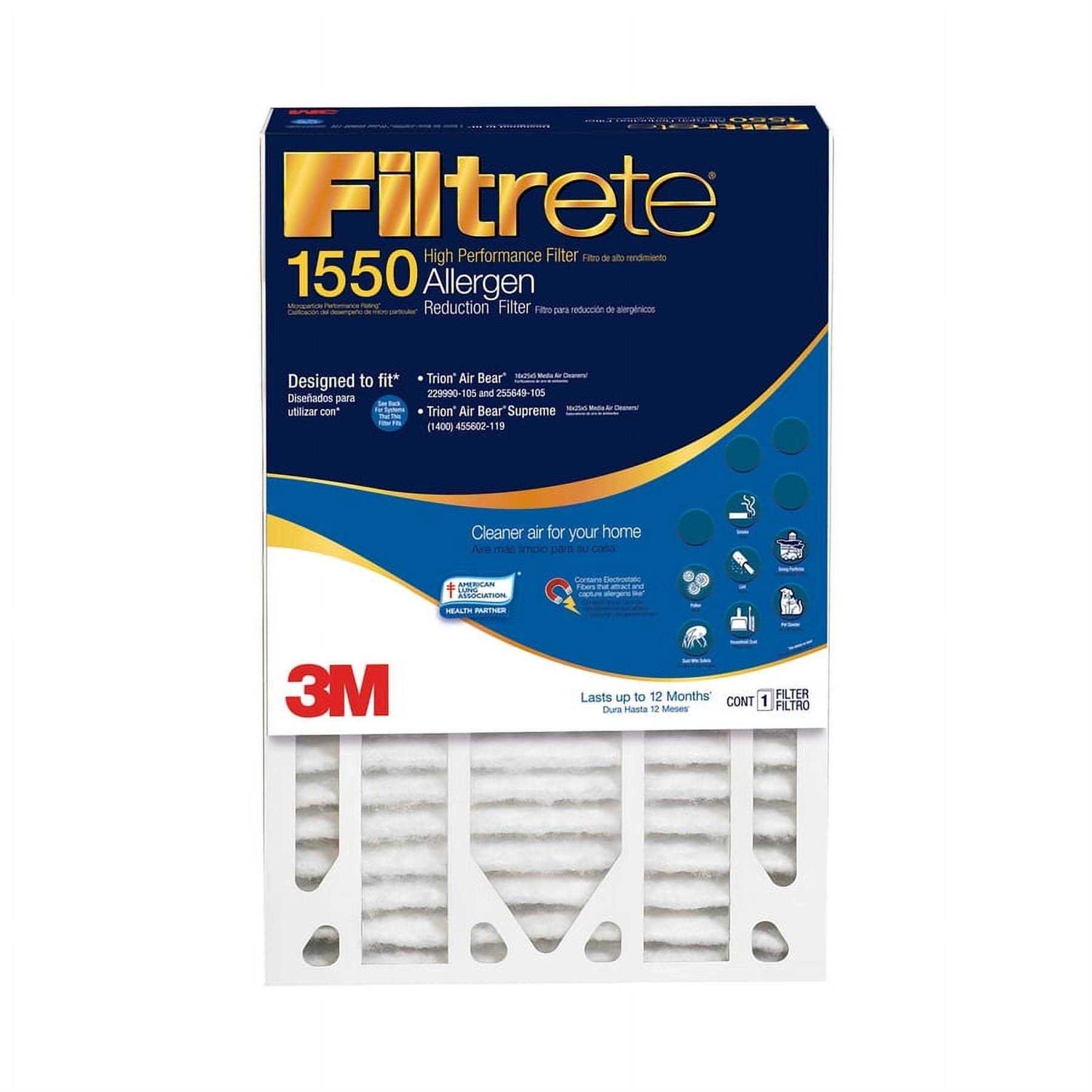 Filtrete 1-in 1085 MPR Allergen Defense Extra 4-Pack Electrostatic Pleated Air Filter - Zenithce