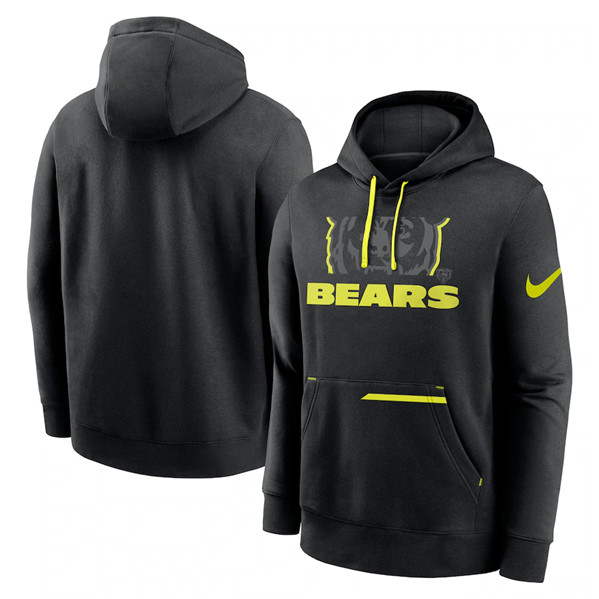 Chicago Bears Black Volt Pullover Hoodie - Zenithce