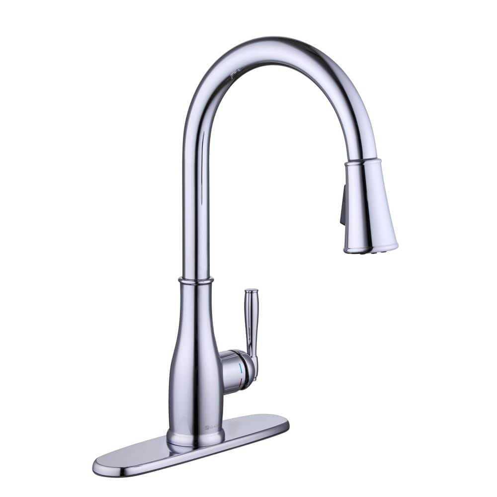 Glacier Bay Halwin Single-Handle Pull Down Sprayer Kitchen Faucet 1007 747 507 - Zenithce