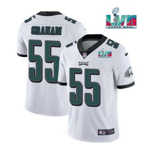 Philadelphia Eagles #55 Brandon Graham White Super Bowl LVII Patch Vapor Untouchable Limited Stitched Jersey - Zenithce