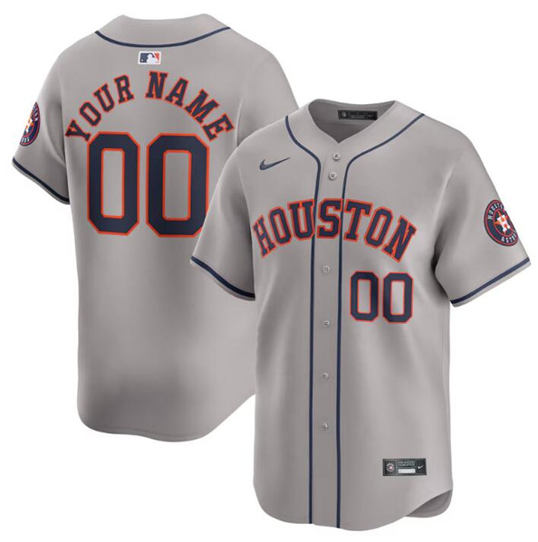 Houston Astros Custom Gray 2024 Away Limited Stitched Jersey - Zenithce
