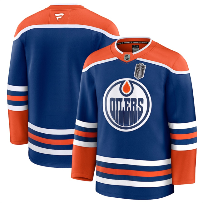 Edmonton Oilers Blank Royal 2025 Stanley Cup Final Patch Stitched Jersey - Zenithce