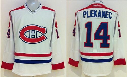 Canadiens #14 Tomas Plekanec Stitched White Jersey - Zenithce