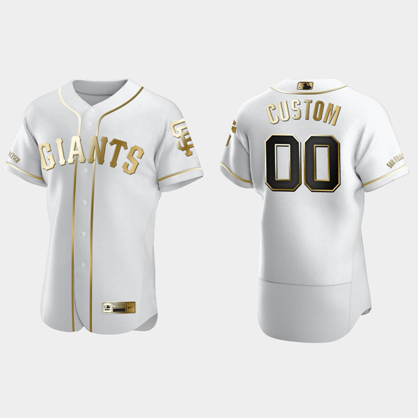 San Francisco Giants Customized White Golden Edition Flex Base Sttiched Jersey - Zenithce