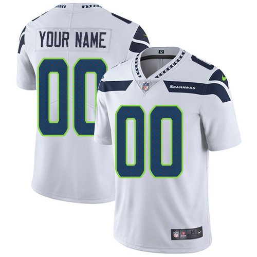 Seahawks Customized White Vapor Untouchable Limited Stitched Jersey - Zenithce