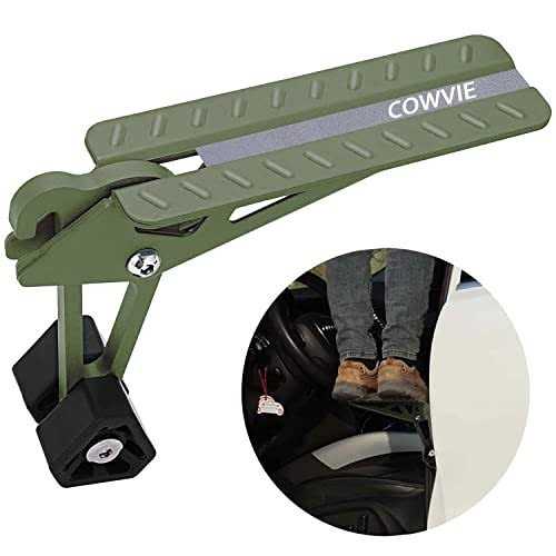 Cowvie Foldable Car Door Step Stand Pedal Access to Vehicle’s Top Roof Both Feet Stand Pedal Ladder for Most SUV Truck Jeep - Zenithce