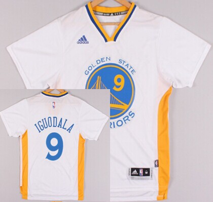 Golden State Warriors #9 Andre Iguodala Revolution 30 Swingman 2014 New White Short-Sleeved Jersey - Zenithce
