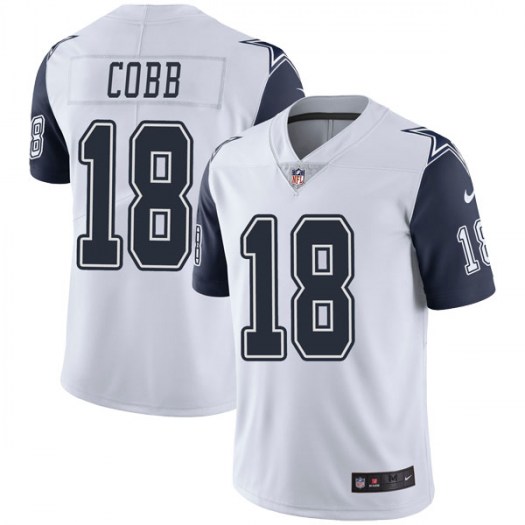Dallas Cowboys #18 Randall Cobb White Color Rush Limited Stitched Jersey - Zenithce