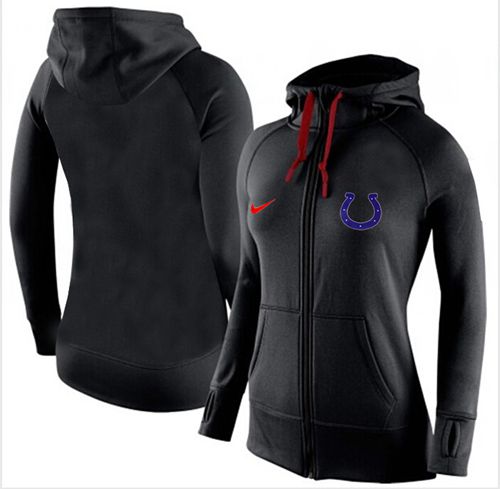 Women's Nike Indianapolis Colts Full-Zip Performance Hoodie Black - Zenithce