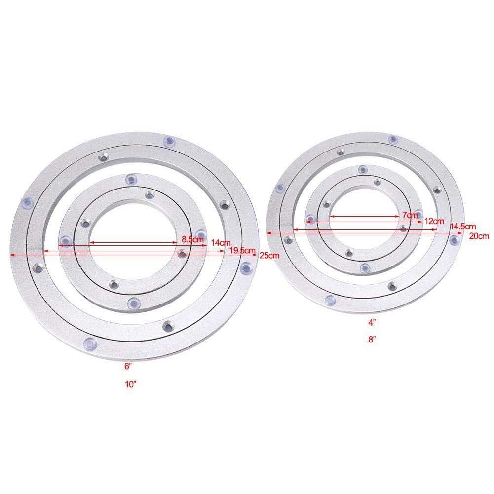 Heepdd Swivel Turntable Heavy Duty Aluminium Alloy Rotating Bearing Turntable Round Dining Table Smooth Swivel Plate for Kaleidoscopes - Zenithce