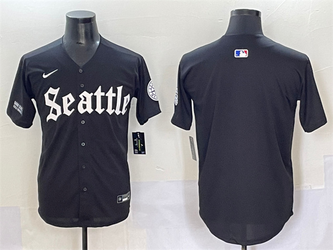 Seattle Mariners Blank Black 'Deep Sea Gothic Edition' Vapor Premier Limited Stitched Jersey - Zenithce