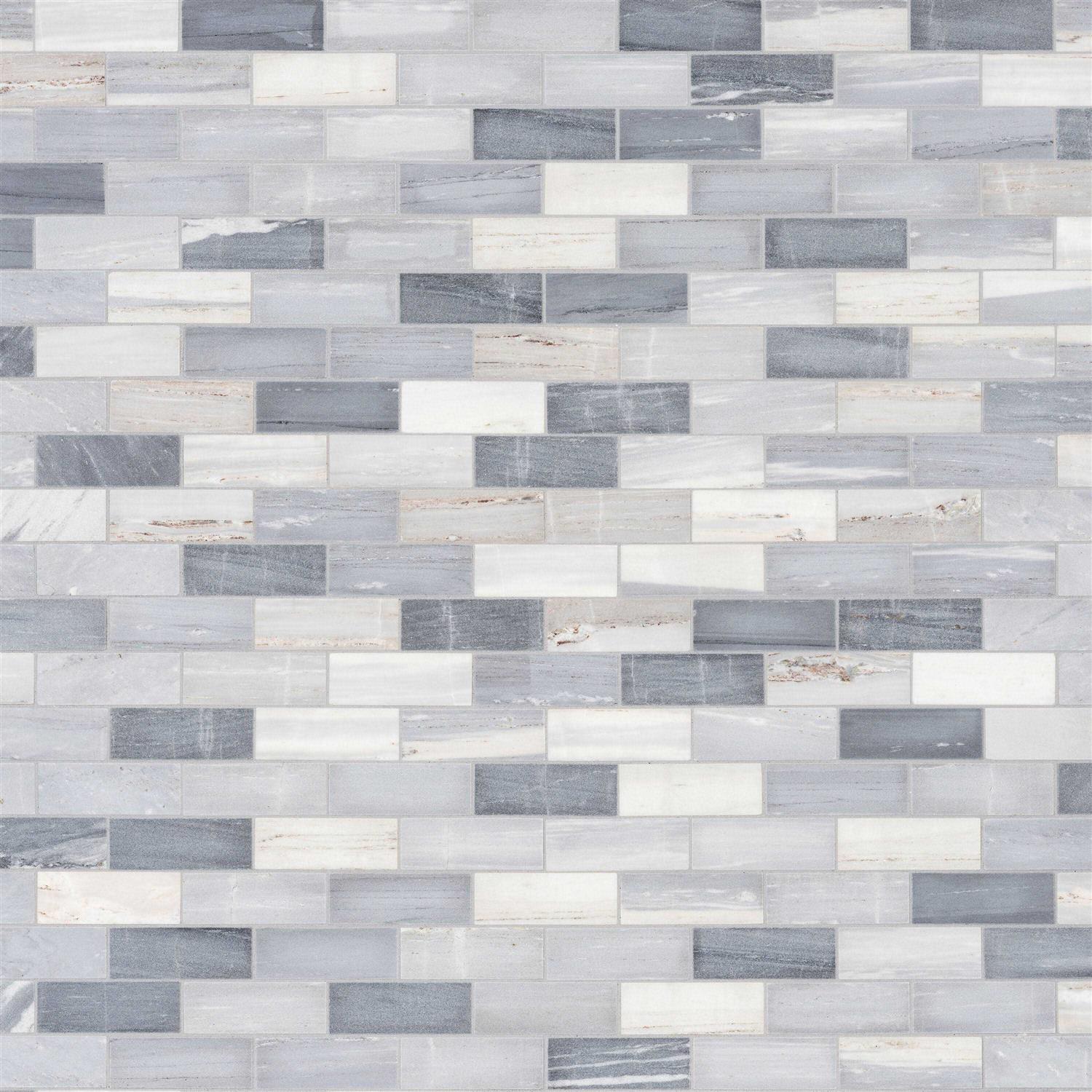 Satori Palisade Grigio 12-in x 24-in Polished Porcelain Floor and Wall Tile Marble 1001-0250-0 - Zenithce