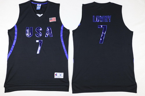2016 Olympics Team USA #7 Carmelo Anthony All Black Soul Swingman Jersey - Zenithce