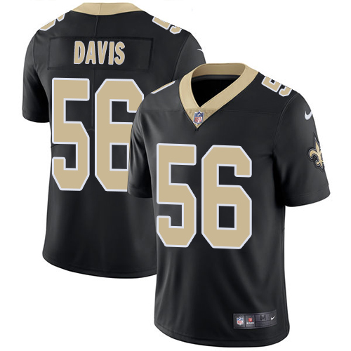 New Orleans Saints #56 DeMario Davis Black Vapor Untouchable Limited Stitched Jersey - Zenithce