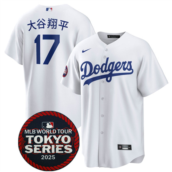 Los Angeles Dodgers #17 大谷翔平 White 2025 World Tour: Tokyo Series Home Stitched Jersey - Zenithce