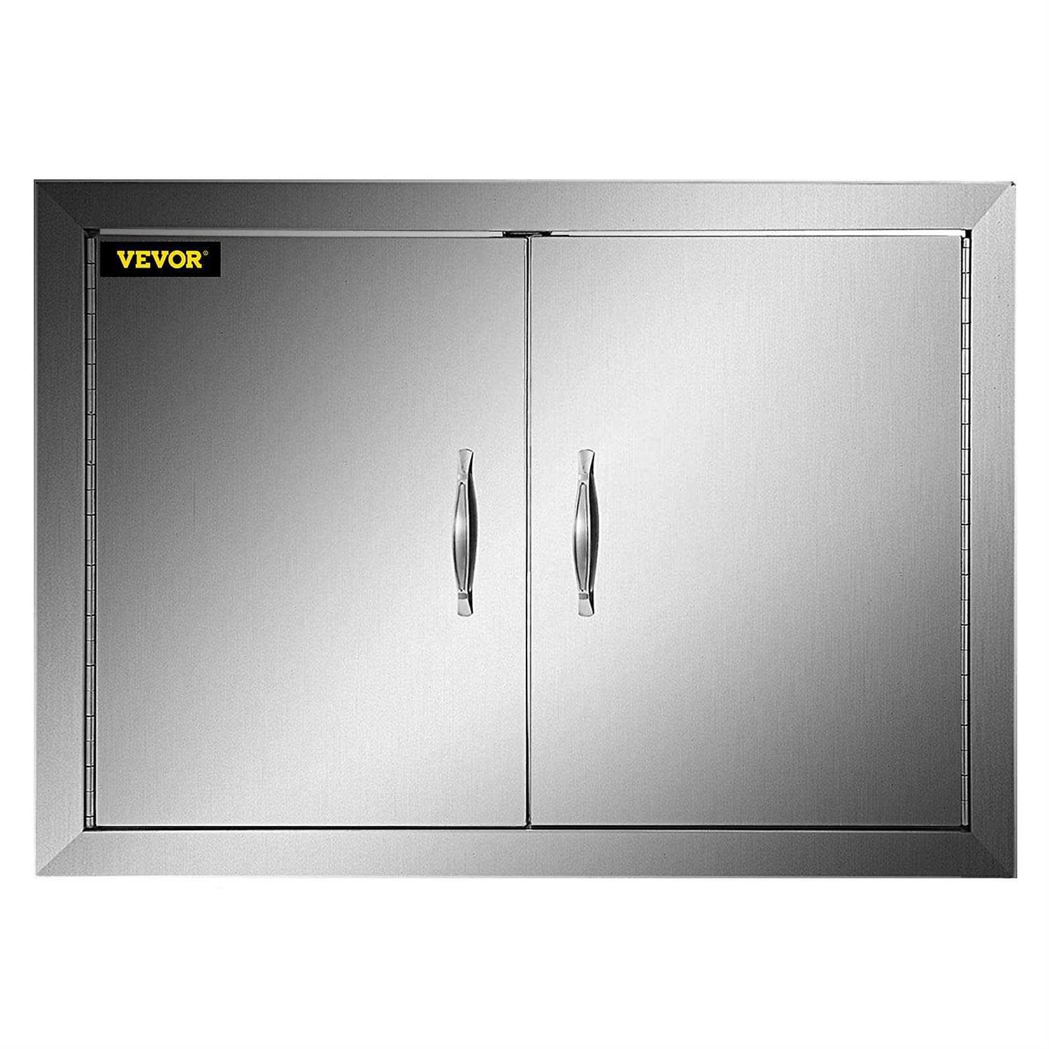 VEVOR Outdoor Kitchen Doors H Double BBQ Door Stainless Steel BBQ Access Door - Zenithce