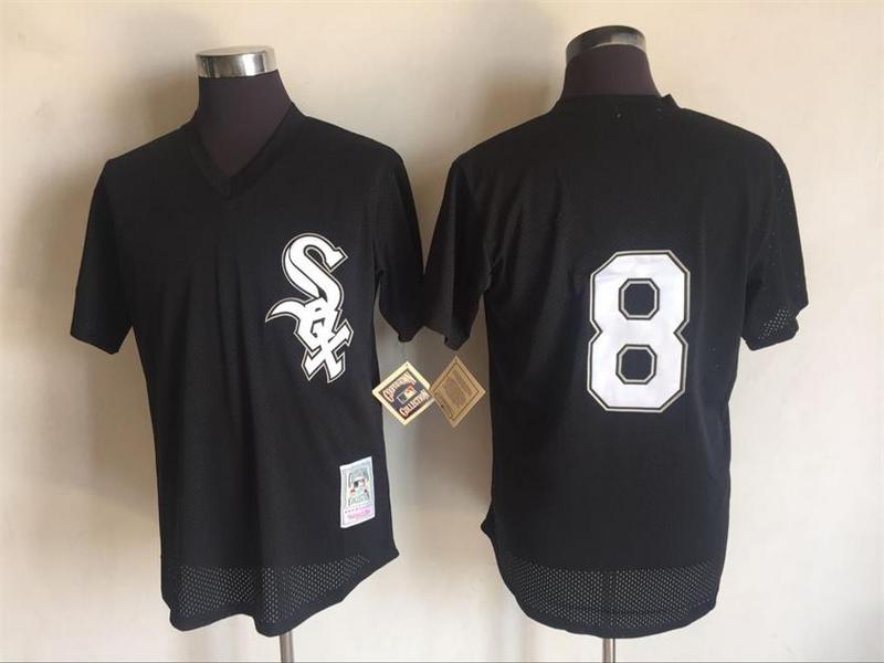 White Sox #8 Bo Jackson Mitchell And Ness Black 1993 Throwback Stitched Jersey - Zenithce