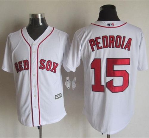 Red Sox #15 Dustin Pedroia White New Cool Base Stitched Jersey - Zenithce