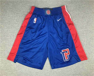 Detroit Pistons New Blue 2019 Swingman Stitched Shorts - Zenithce