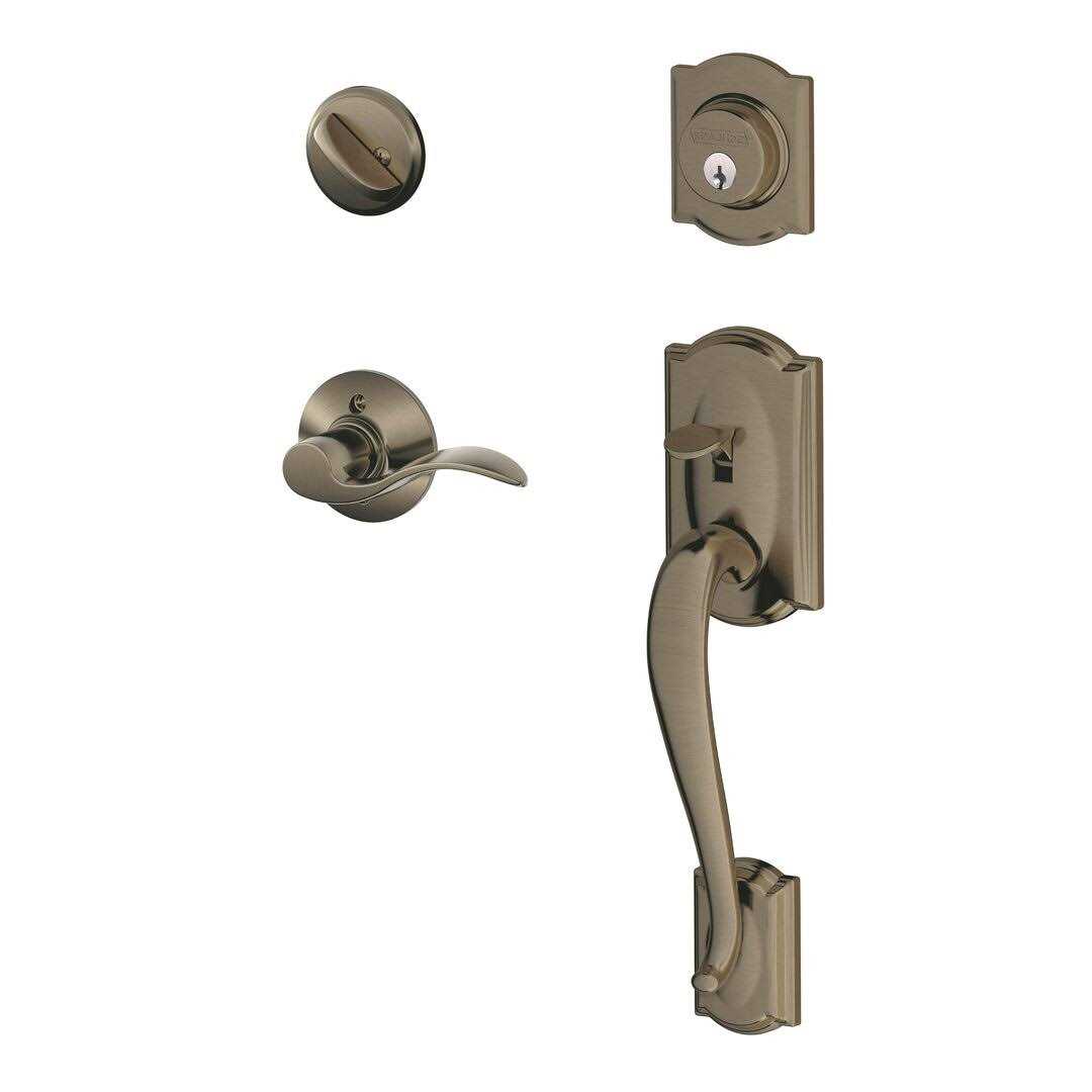 Schlage Camelot Single Cylinder Handleset and Right Hand Accent Lever - Zenithce