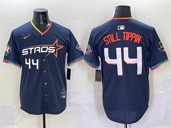 Houston Astros #44 Still Tippin Navy 2025 City Connect With Texas Patch Limited Stitched Jersey - Zenithce