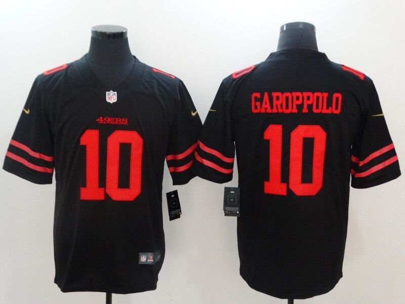 San Francisco 49ers #10 Jimmy Garoppolo Black Vapor Untouchable Limited Stitched Nike Jersey - Zenithce