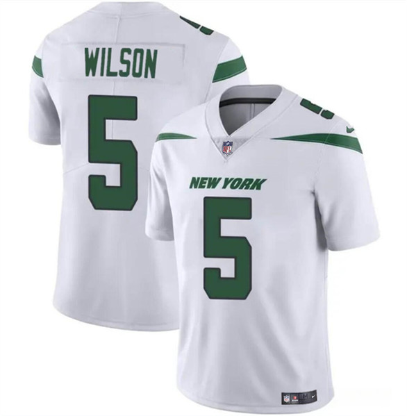 New York Jets #5 Garrett Wilson White Vapor Untouchable Limited Stitched Jersey - Zenithce