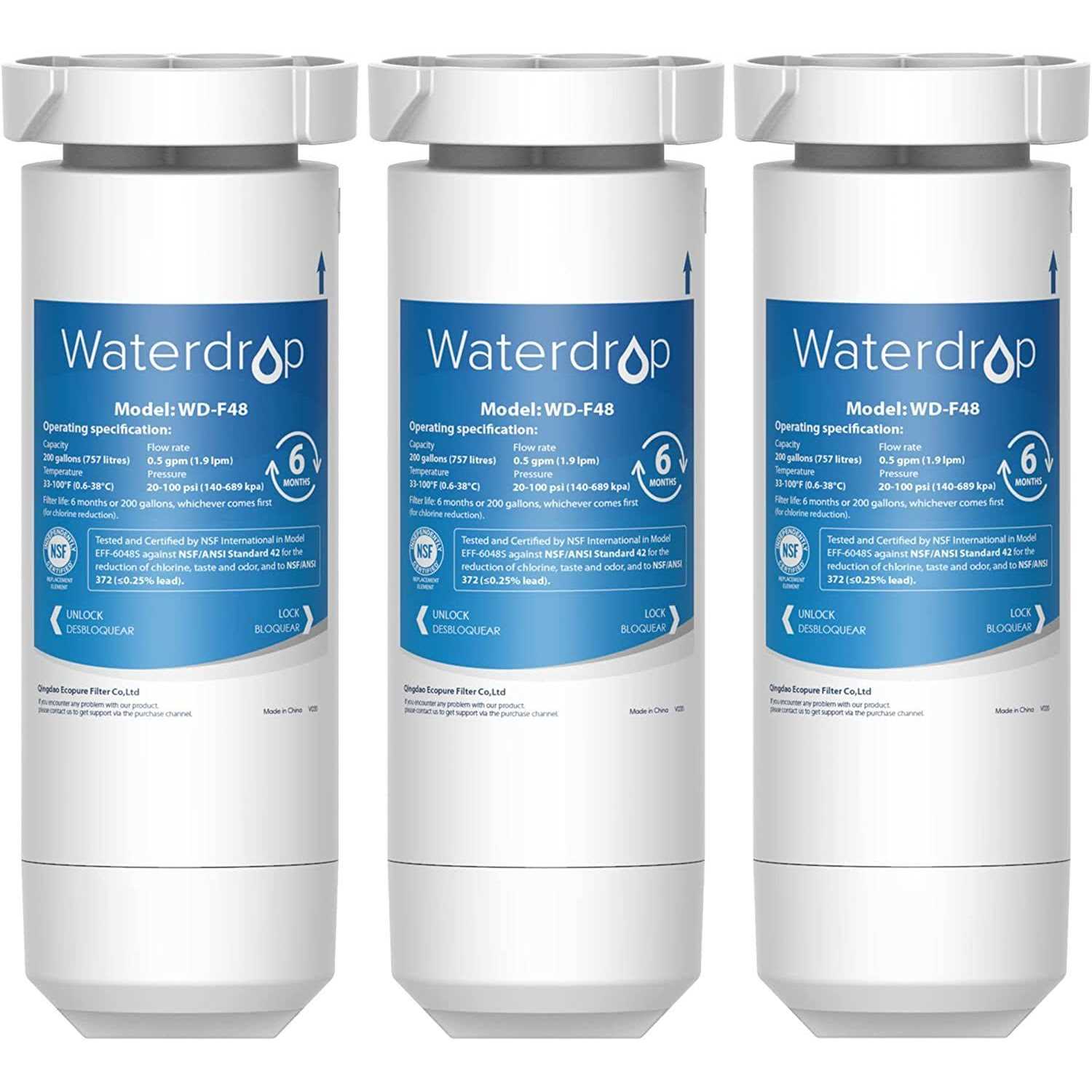 Waterdrop XWF Water Filter for GE XWF Refrigerator - Zenithce
