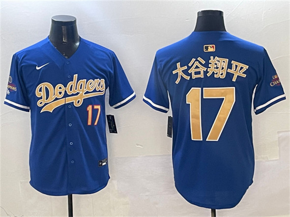 Los Angeles Dodgers #17 大谷翔平 Royal 2025 Gold Collection Limited Stitched Jersey - Zenithce