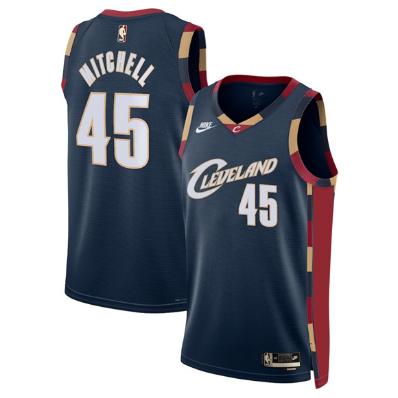 Cleveland Cavaliers #45 Donovan Mitchell Donovan Mitchell Navy 2025 Classic Edition Stitched Jersey - Zenithce