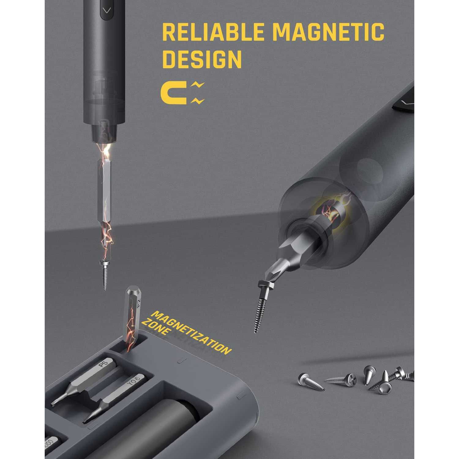 Fanttik Mini Electric Screwdriver Precision Screwdriver Set with 50 Magnetic Precision Bits - Zenithce