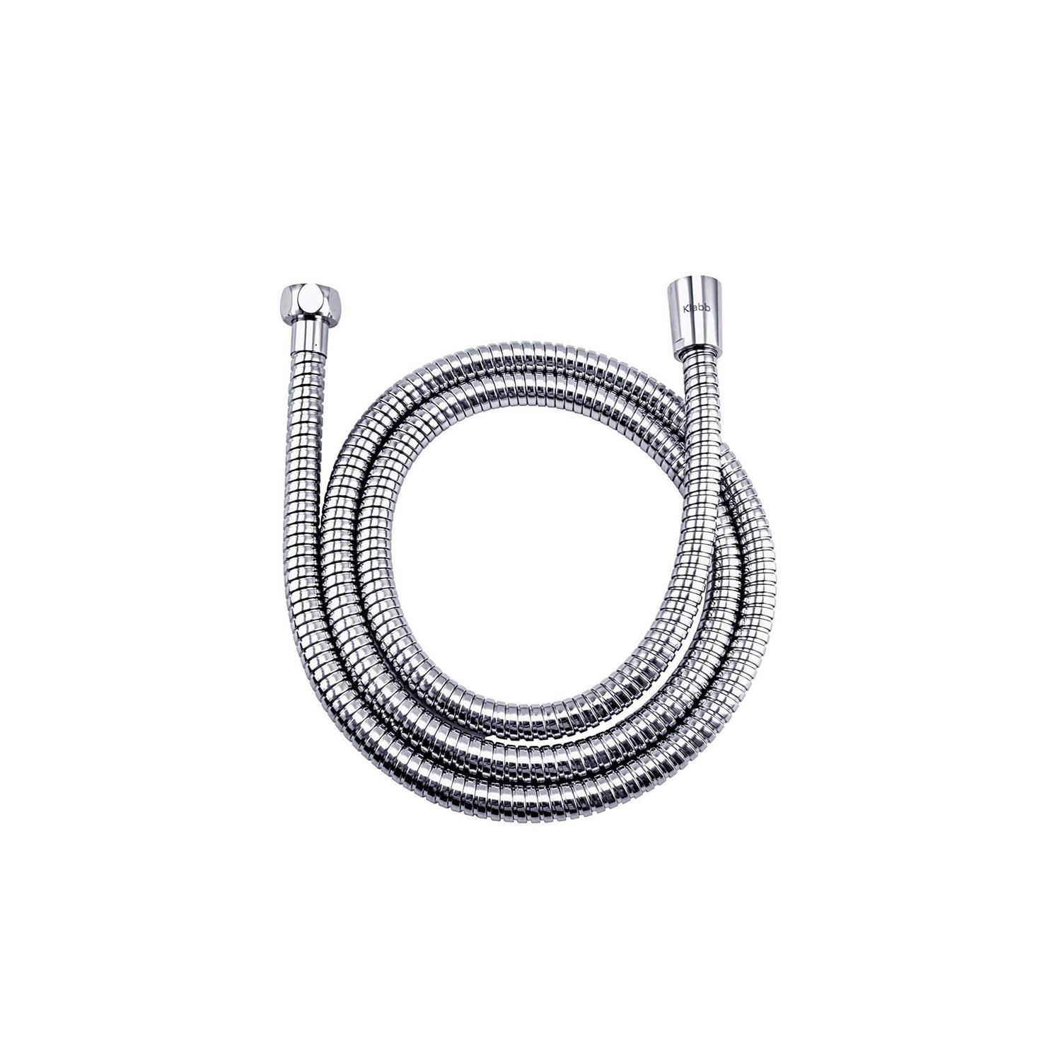 Klabb Shower Hose 59 Inches Extra Long Chrome Handheld Shower Head Hose With Brass insert and nut - Zenithce