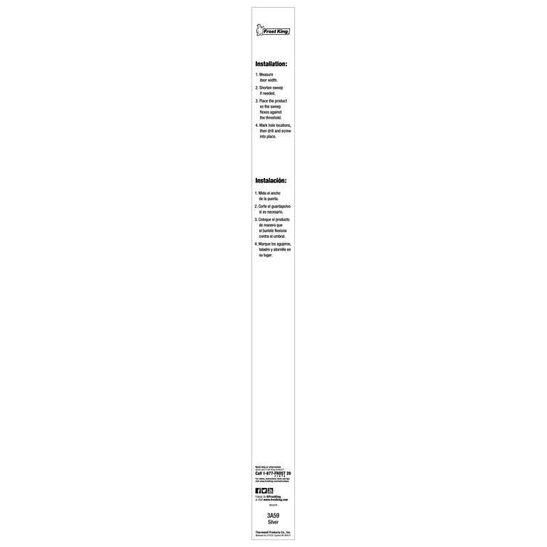 Frost King Door Sweep Aluminum Vinyl - Zenithce