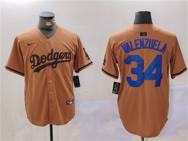 Los Angeles Dodgers #34 Toro Valenzuela Brown Cool Base Stitched Jersey - Zenithce
