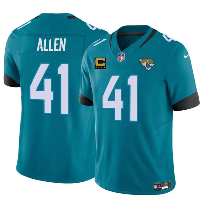Jacksonville Jaguars #41 Josh Hines-Allen Teal 2025 F.U.S.E. With 4-Star C Patch Vapor Untouchable Limited Stitched Jersey - Zenithce