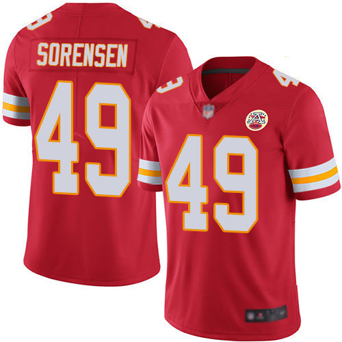 Chiefs #49 Daniel Sorensen Red Vapor Untouchable Limited Stitched Jersey - Zenithce