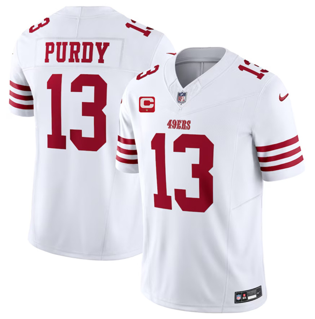 San Francisco 49ers #13 Brock Purdy White 2023 F.U.S.E. With 1-Star C Patch Vapor Untouchable Limited Stitched Jersey - Zenithce