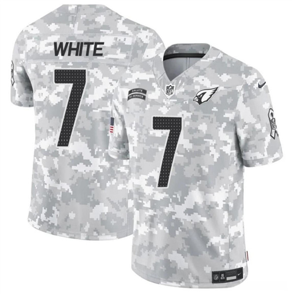 Arizona Cardinals #7 Kyzir White 2024 F.U.S.E. Arctic Camo Salute To Service Limited Stitched Jersey - Zenithce