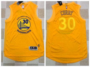 Golden State Warriors #30 Stephen Curry Yellow With Gold AU Stitched adidas Revolution 30 Swingman Jersey - Zenithce