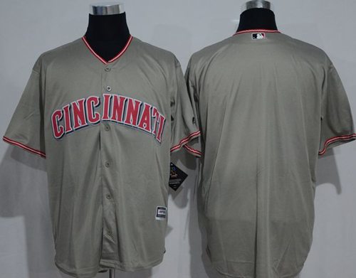 Reds Blank Grey New Cool Base Stitched Jersey - Zenithce