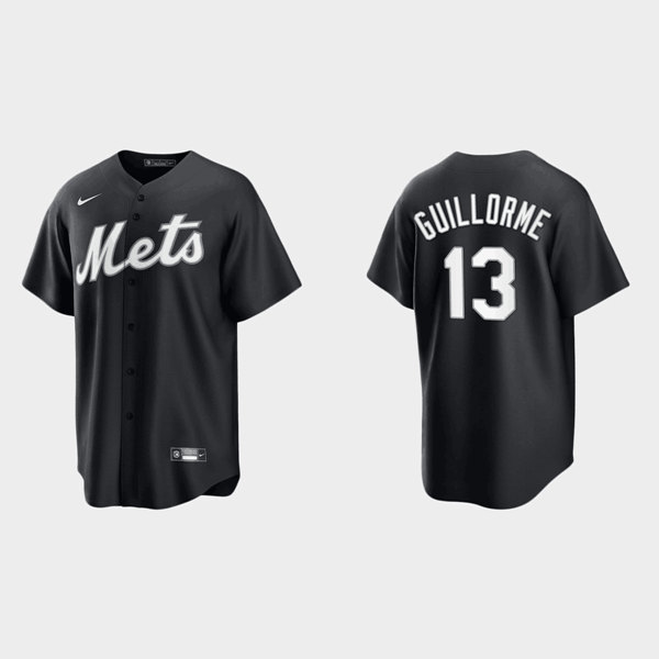 New York Mets #13 Luis Guillorme Black Cool Base Stitched Baseball Jersey - Zenithce