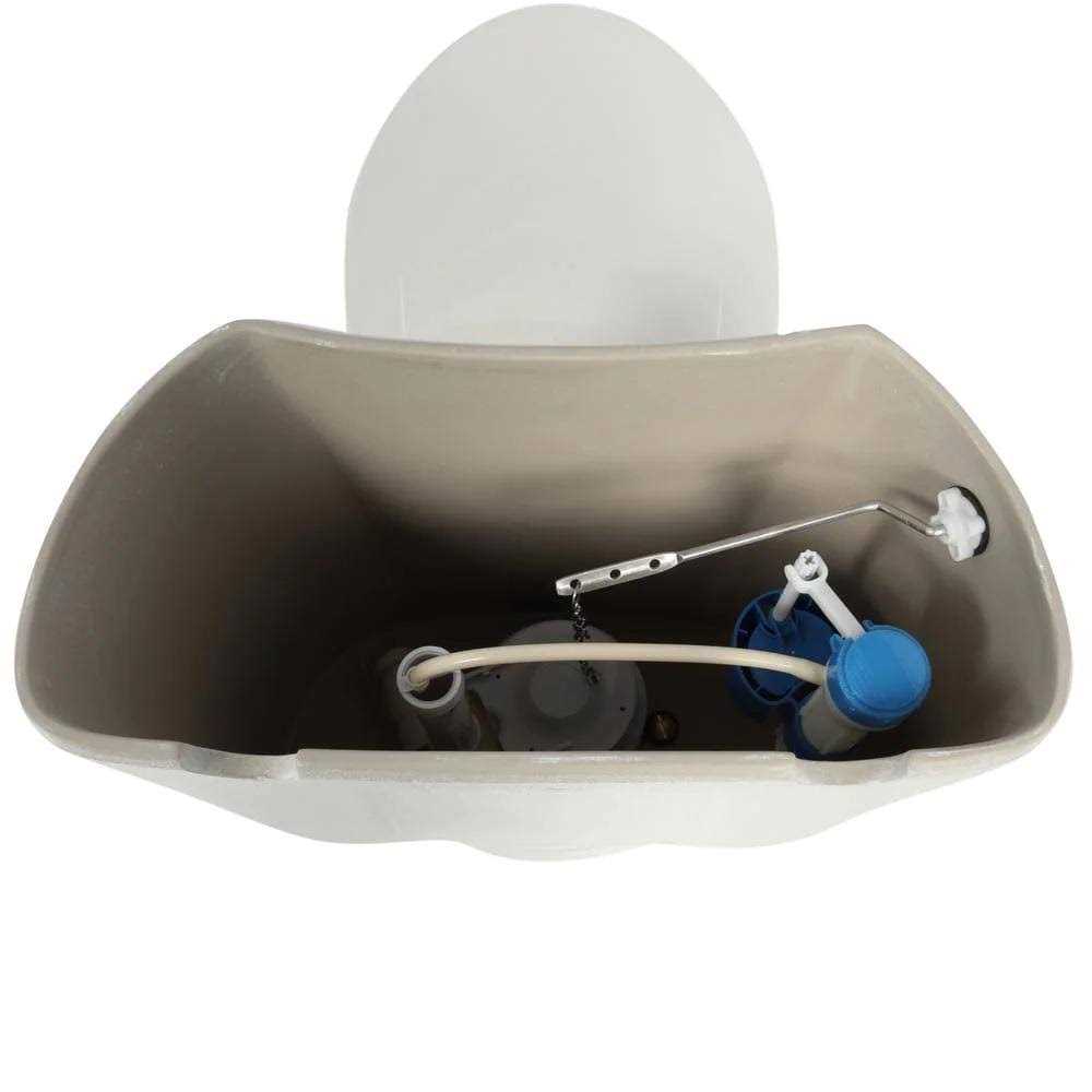 Glacier Bay 2-piece 1.1 GPF/1.6 GPF Dual Flush Round Toilet in White - Zenithce