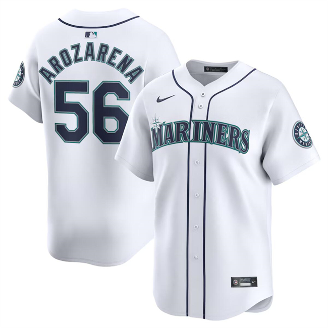 Seattle Mariners #56 Randy Arozarena White 2024 Home Limited Stitched Jersey - Zenithce
