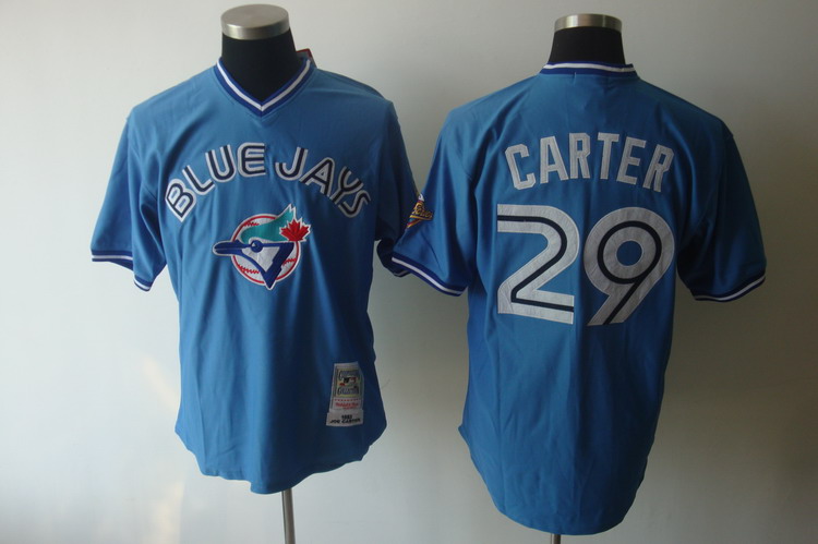 Mitchell And Ness Blue Jays #29 Joe Carter Blue Stitched Jersey - Zenithce