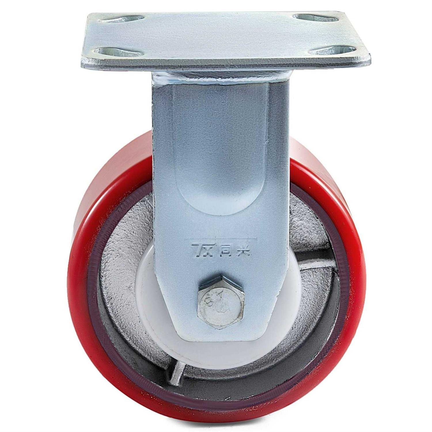 VEVOR 4 Pack 6 x 2 inch Caster Wheels 2 Rigid and 2 Swivel Casters with Side Brake Polyurethane Iron Core Plate 1000lbs Capacity Per Wheel JL6IN2WXPSJ2DXTXHV0 - Zenithce