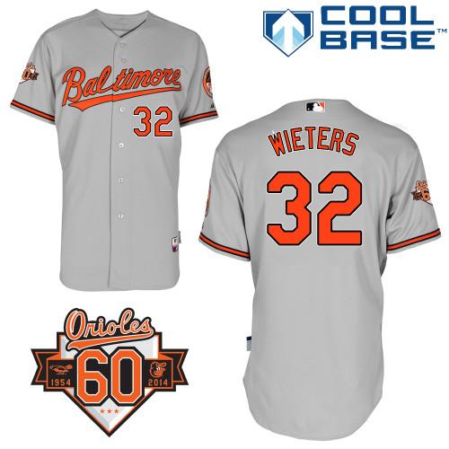 Orioles #32 Matt Wieters Grey Cool Base Stitched Jersey - Zenithce