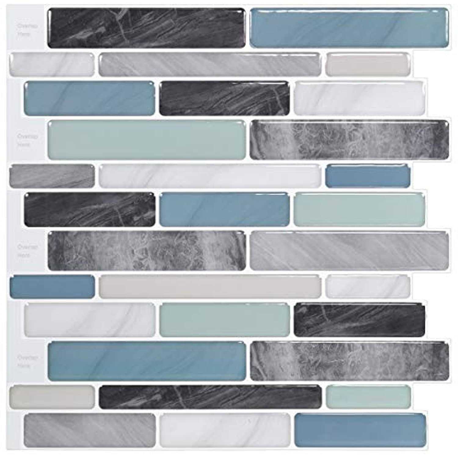 LONGKING Peel and Stick Backsplash Tile Stickers - Zenithce