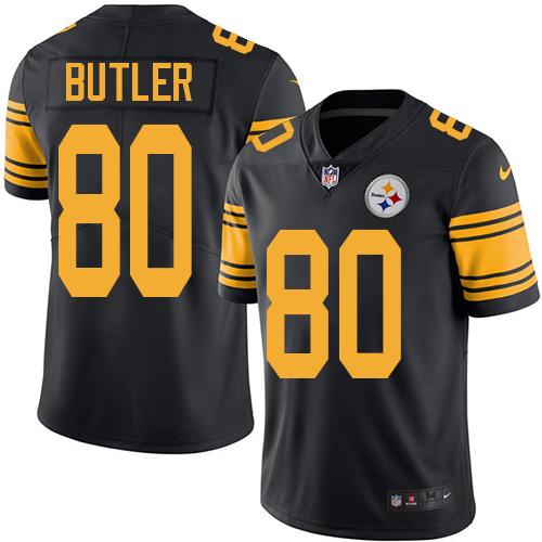 Steelers #80 Jack Butler Black Stitched Limited Rush Nike Jersey - Zenithce